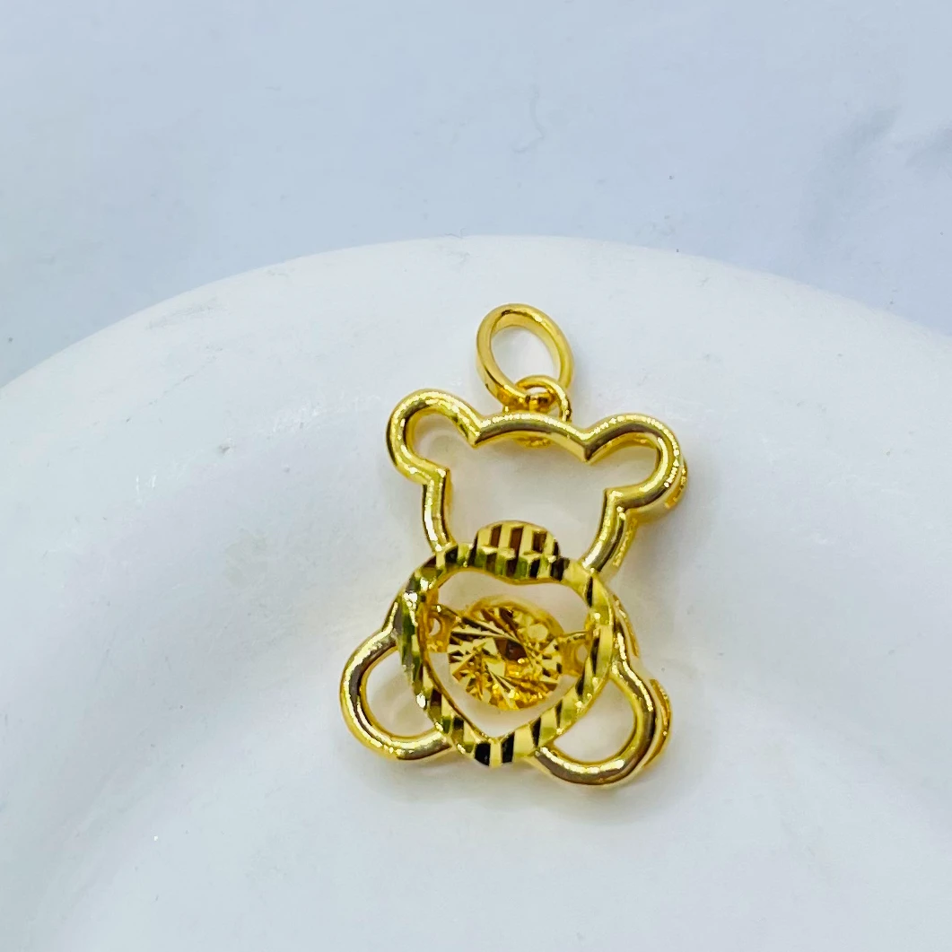 足金999灵动小熊吊坠 2.99