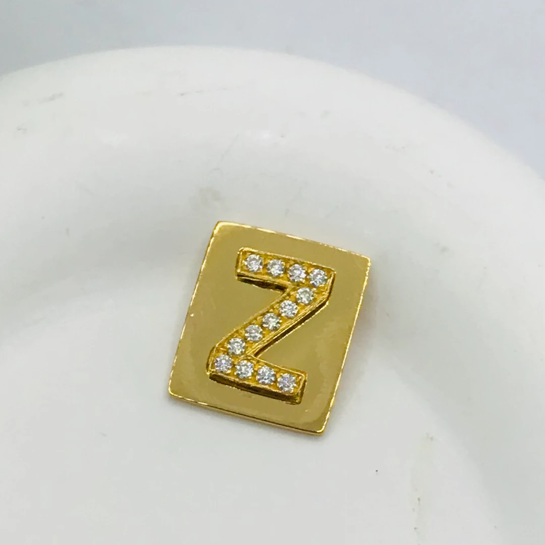 足金999字母Z牌吊坠附加168