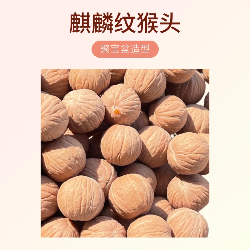 湘钰山核桃聚宝盆猴头文玩手串散籽产地原生态无药无瑕疵无黑点