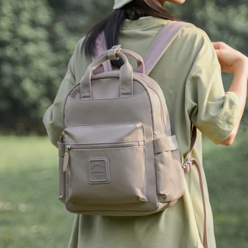 时尚休闲双肩包女轻便简约迷你小背包大学生书包高颜值妈咪包1758