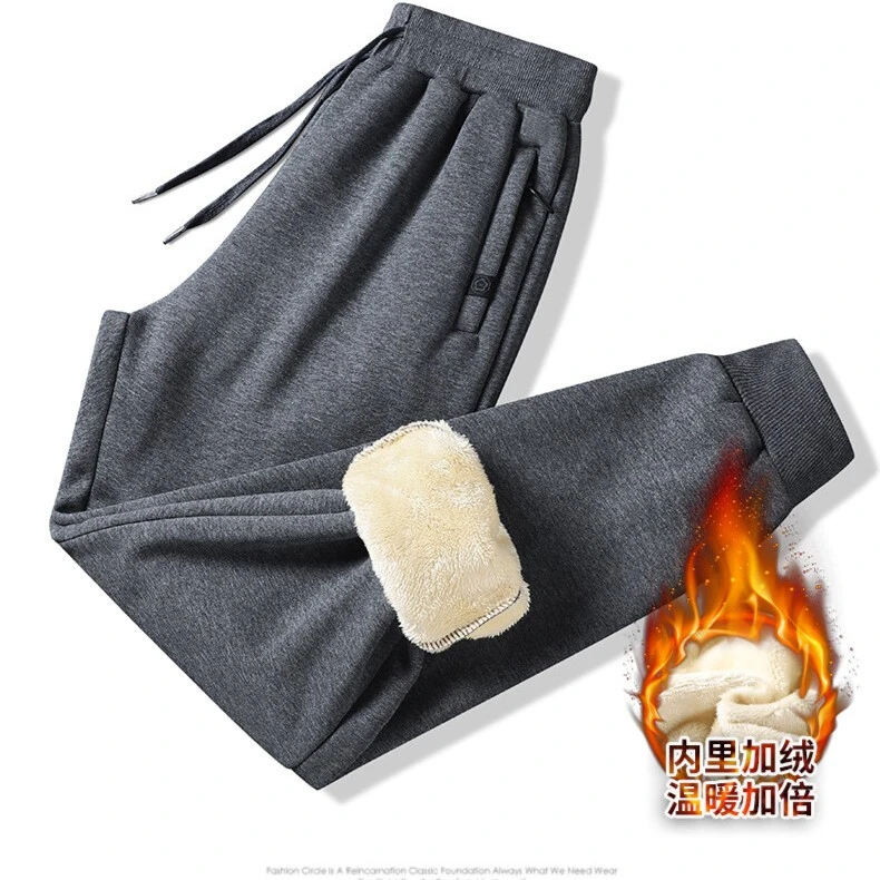 反季浮力！情侣款冬季加绒加厚运动休闲宽松长裤 1886