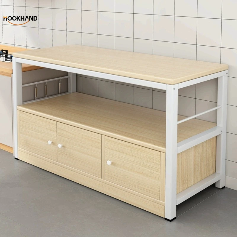 厨房置物架收纳柜落地多层家用橱柜多功能柜子储物柜餐边柜备餐台