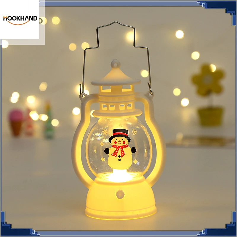 圣诞小马灯夜用手提油灯幼儿园儿童礼物烘焙装饰品58可爱复古创意