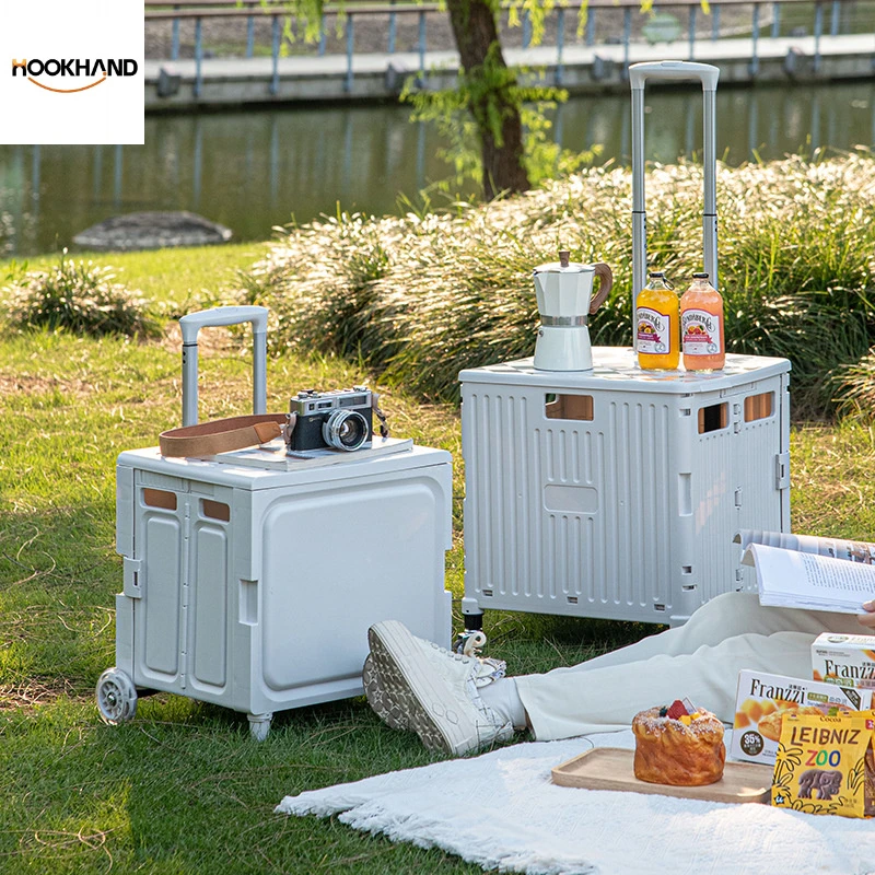 户外收纳箱小拉车家用轻便携折叠购物车家用买菜拉杆车快递小推车