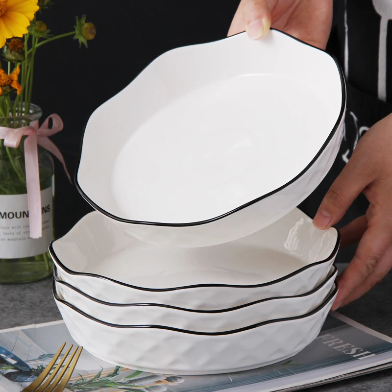 盘子菜盘家用2022新款陶瓷菜盘子创意漂亮高颜值大号深汤盘餐具