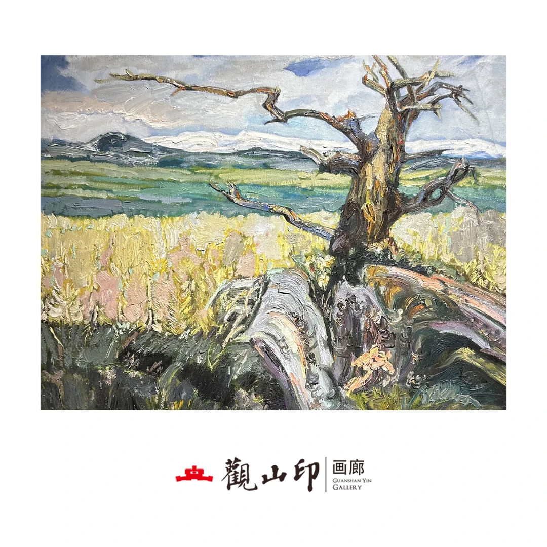3217原创手绘风景油画58×71cm山水作品三