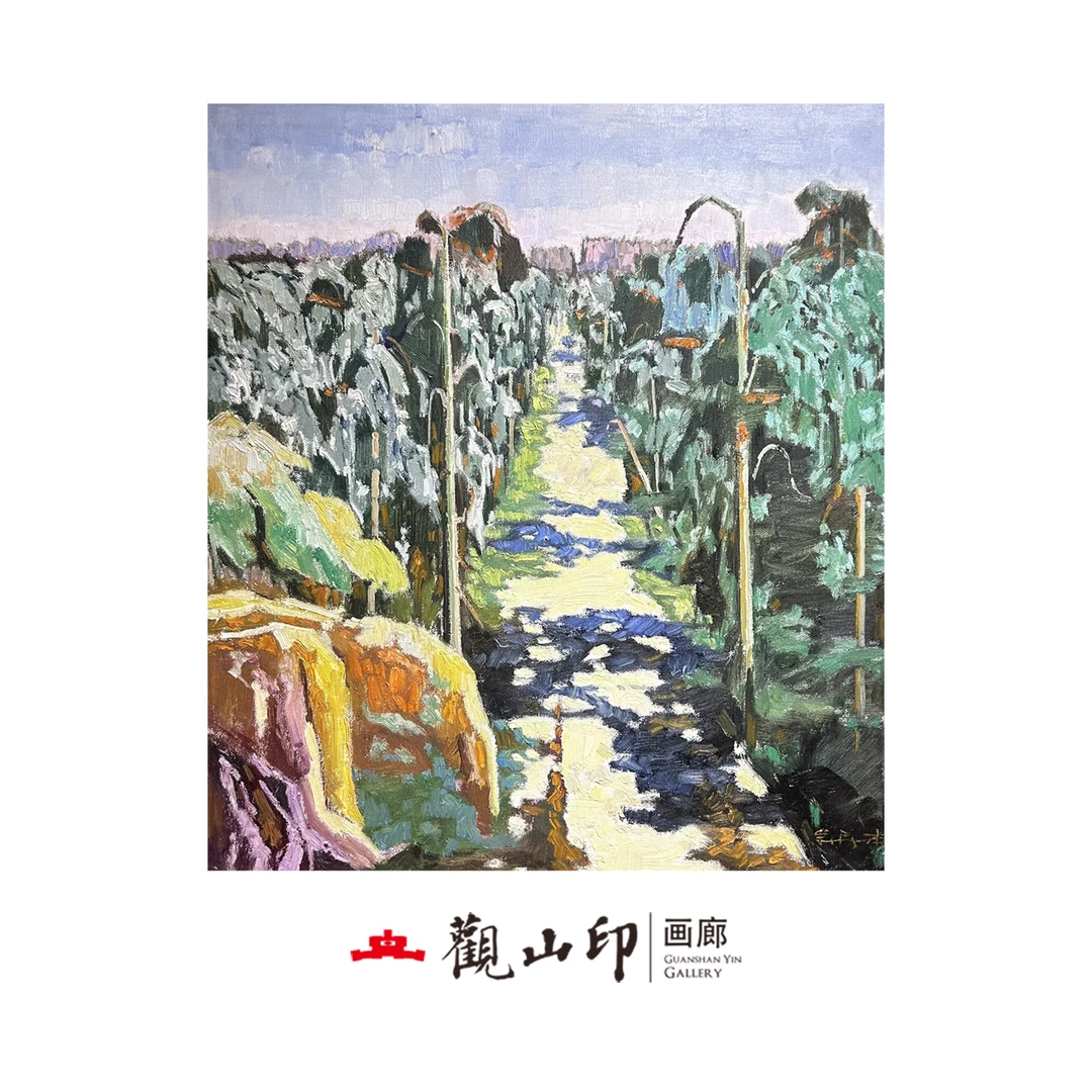 3318原创手绘油画风景62×65cm作品