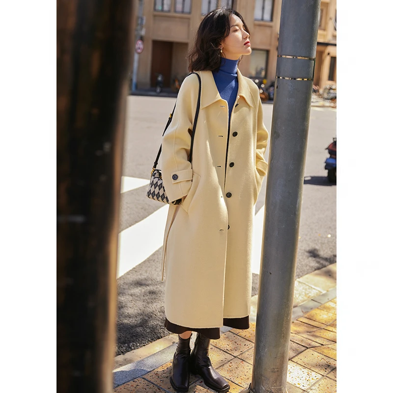 鲸乎双面羊毛大衣