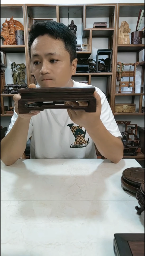 【闪购商品】风车木（黑檀木）17正方明示底座