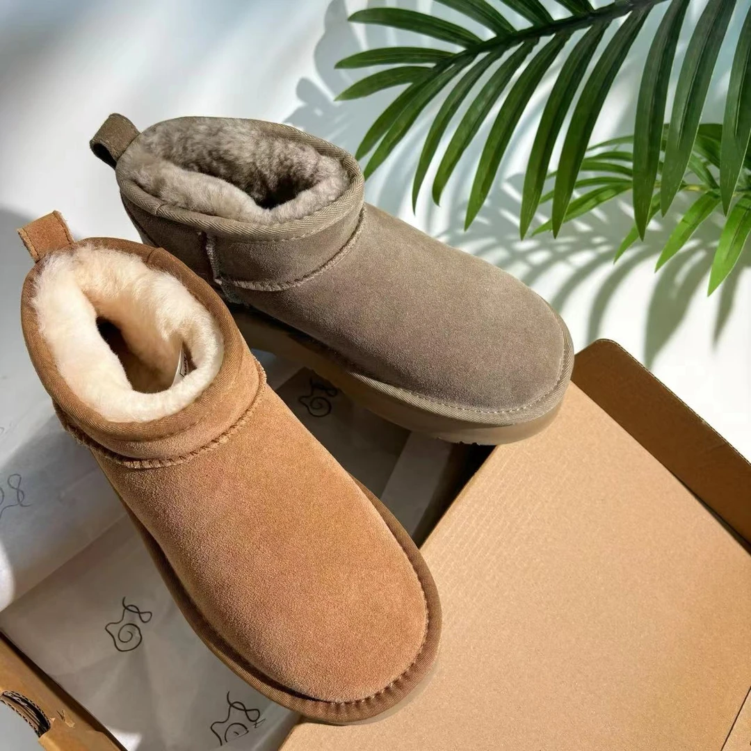 【经典款福利】真皮一体周冬雨厚底薄底低帮保暖加厚冬季必备雪地靴