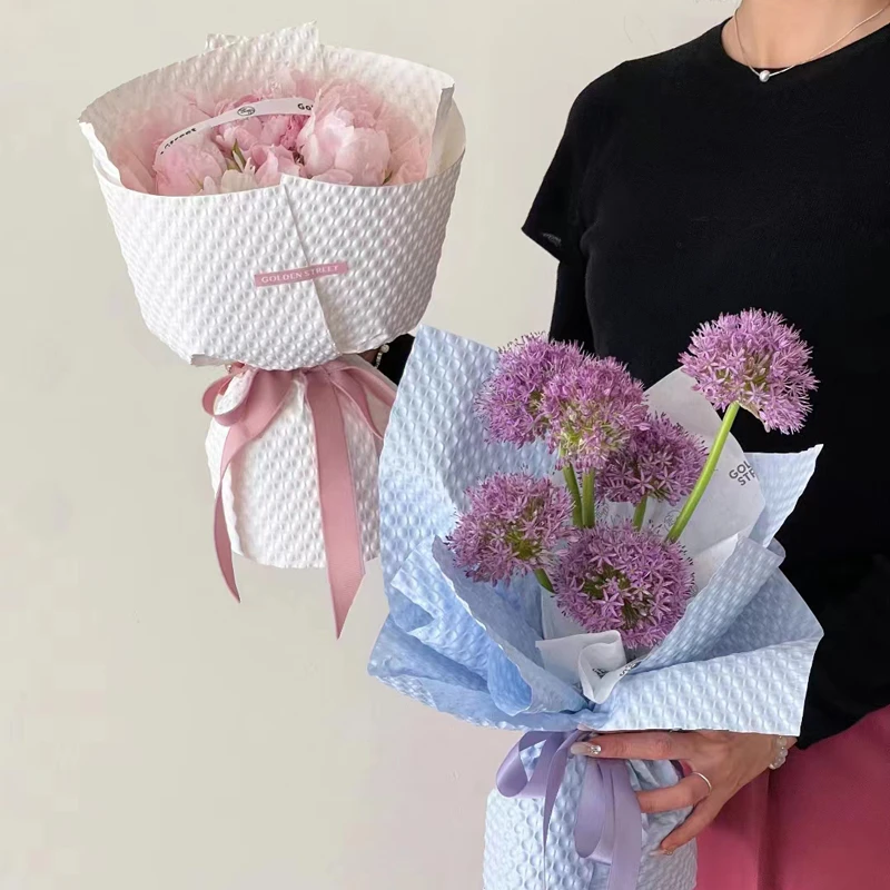 【捷优】泡芙包装纸风华纸立体鲜花防水包花纸礼物礼品花艺花店资材