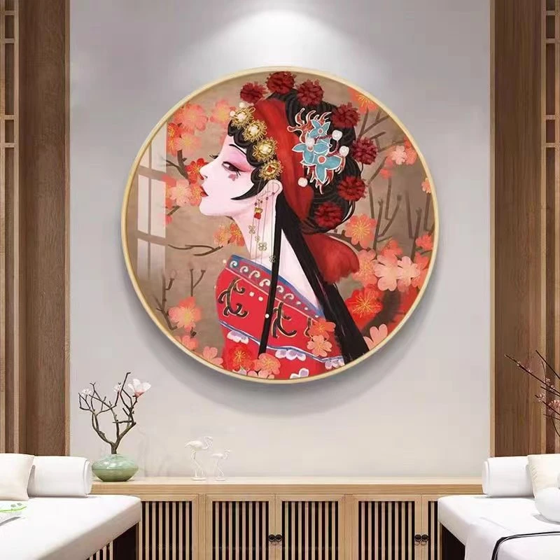 2024国风十字绣线绣新款全绣客厅国潮京剧花旦小型十字绣满绣