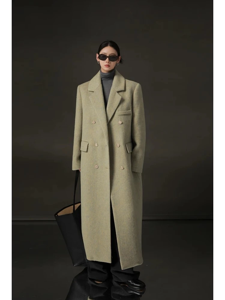 Meili-直角肩优雅气质挂双面羊绒大衣高级感毛呢外套PI23A0233