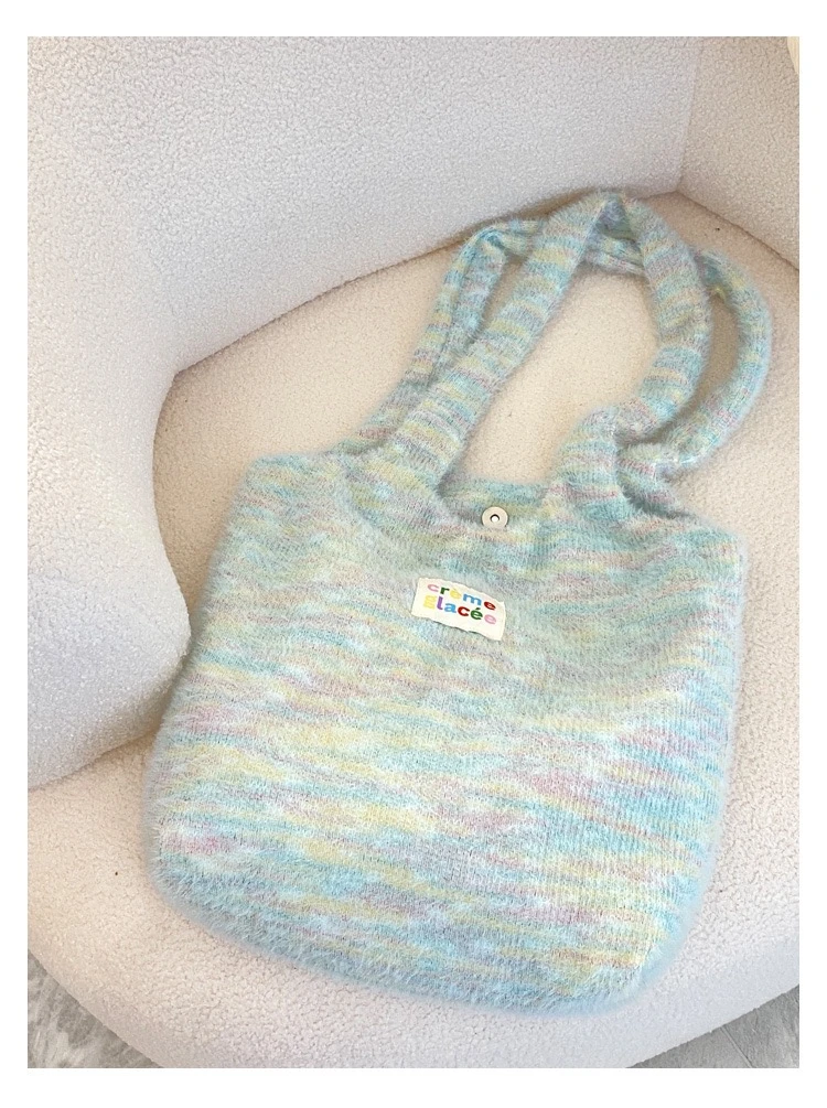 韩版新款棉花糖奶呼呼包包大容量托特休闲百搭洋气