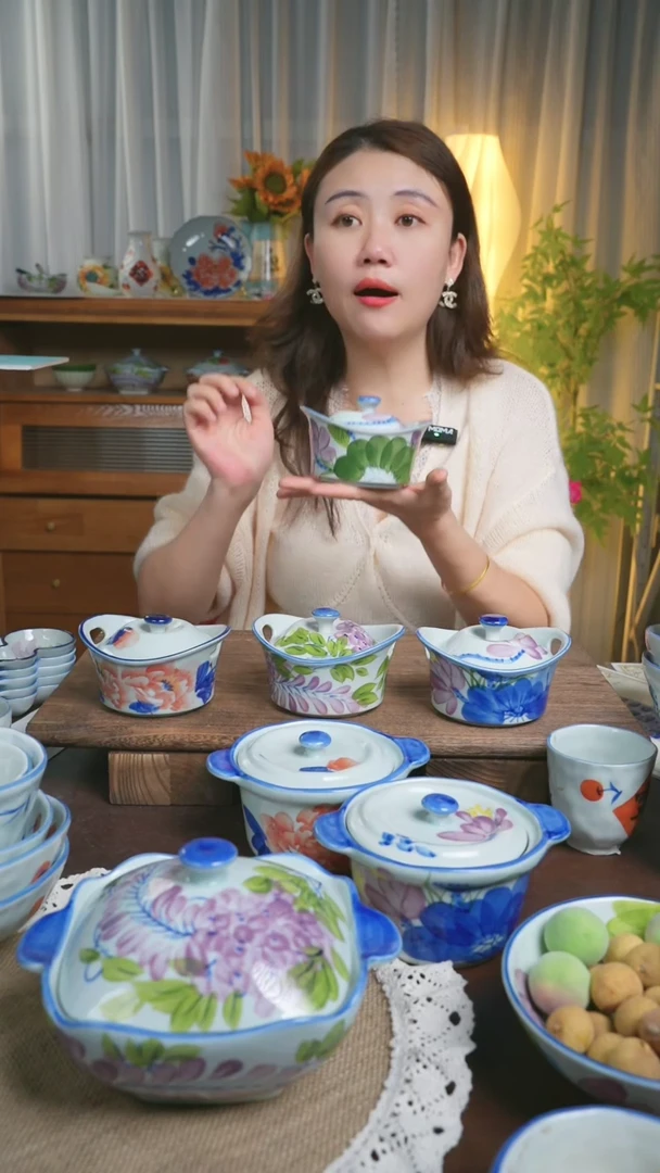 【闪购商品】碗炖盅    高温釉下彩手工手绘