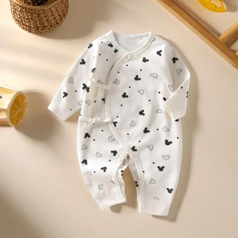 长袖纯棉衣爬服婴儿哈衣柔软宝宝睡衣睡觉女宝薄款新生儿幼儿衣服