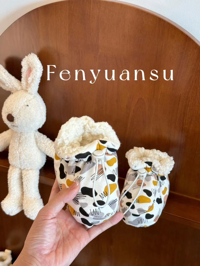 冬季婴儿棉鞋新生婴儿鞋子0-6个月宝宝保暖脚套鞋加厚儿童加绒鞋