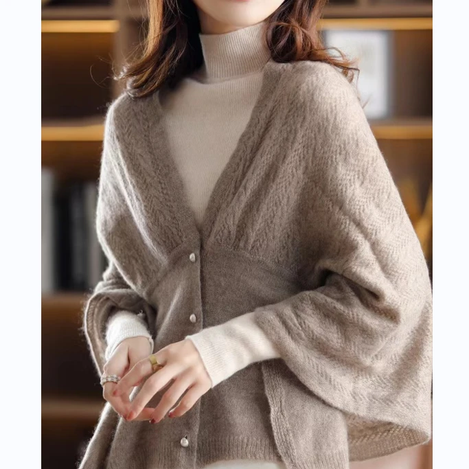 【四季可用】太实穿了！ 多种百变穿搭 羊绒镂空披肩围巾