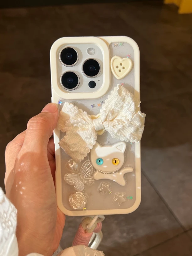 滴胶小猫适用苹果16promax防摔手机壳iphone14可爱小众手机壳