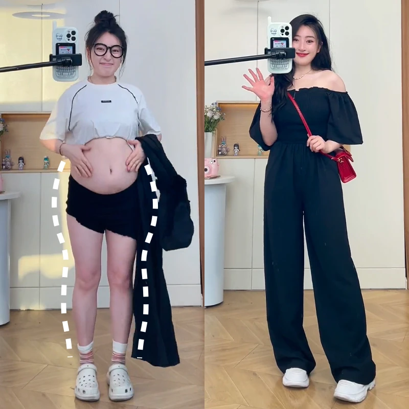 阔腿连体裤女秋冬2025新款气质高级感显瘦收腰方领黑色直筒长裤