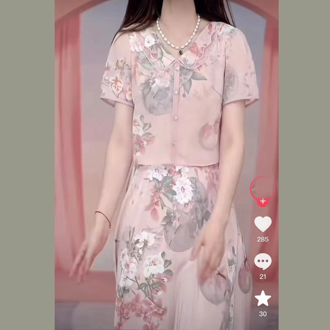 A1566 新款夏季改良式假两件女装连衣裙气质洋气时尚休闲百搭裙