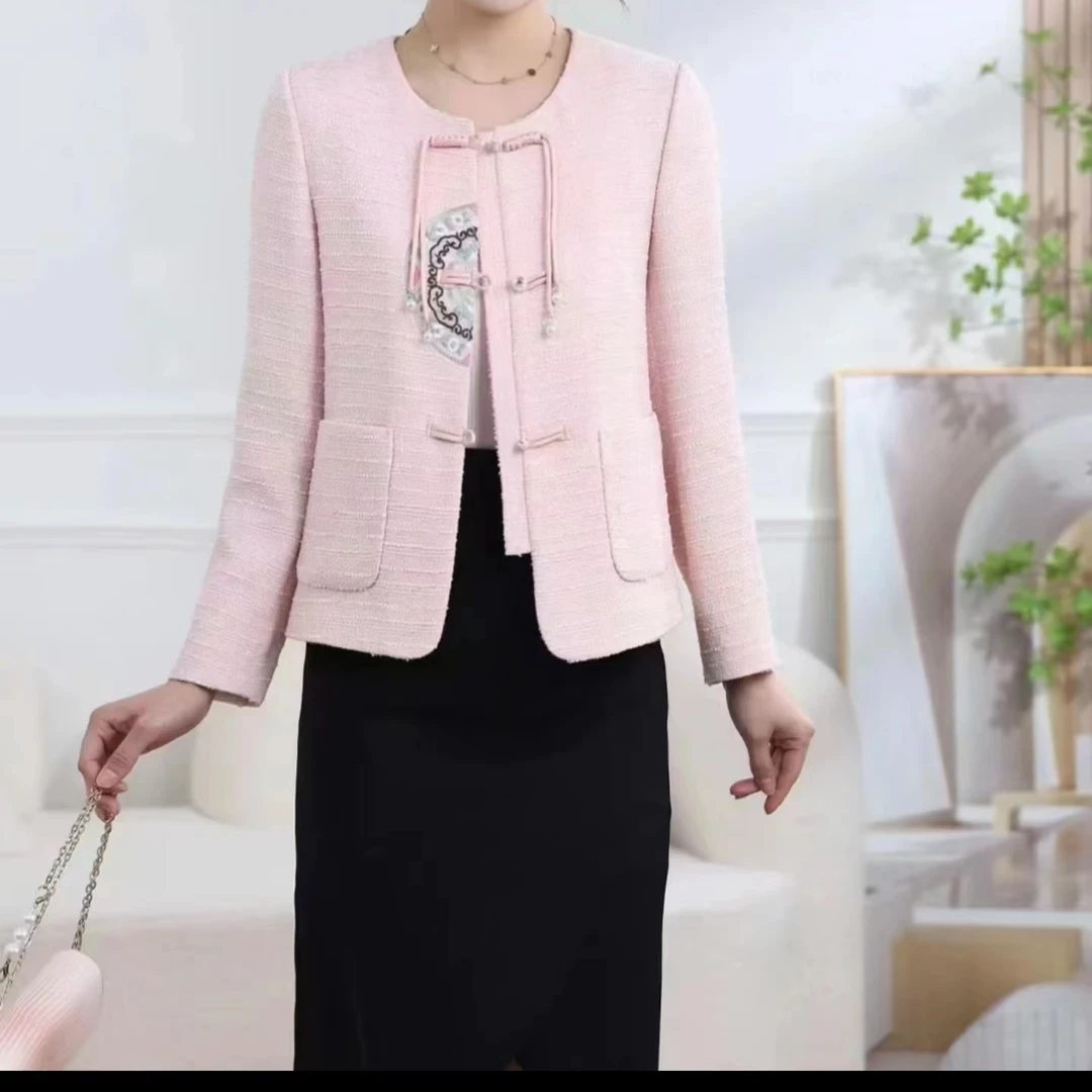 T192 春秋洋气韩版小香风气质休闲显瘦遮肚时尚百搭上衣女外套