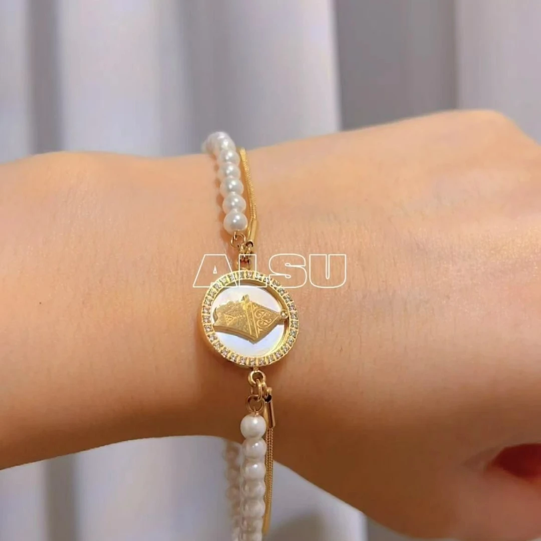 合金仿珍珠手链 ALSU美人系列珍珠手链（半年质保）