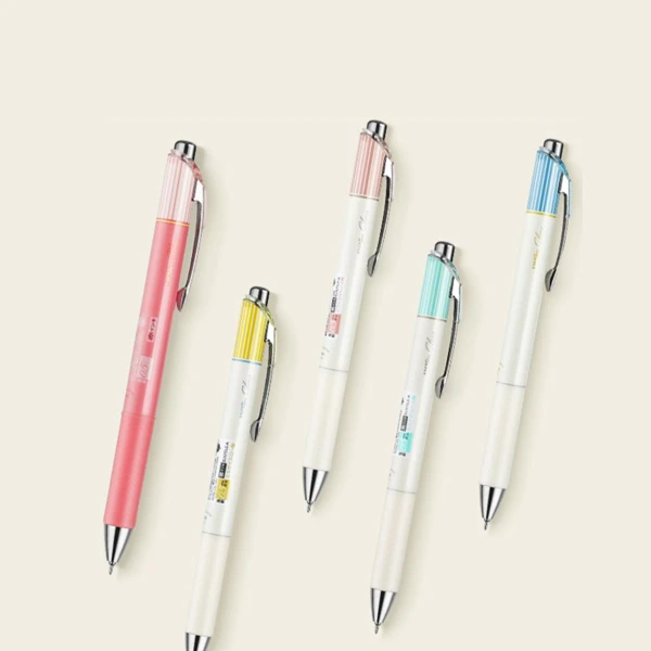pentel/派通日本限定按动针管式中性笔速干黑色0.5刷题BLN75L条纹