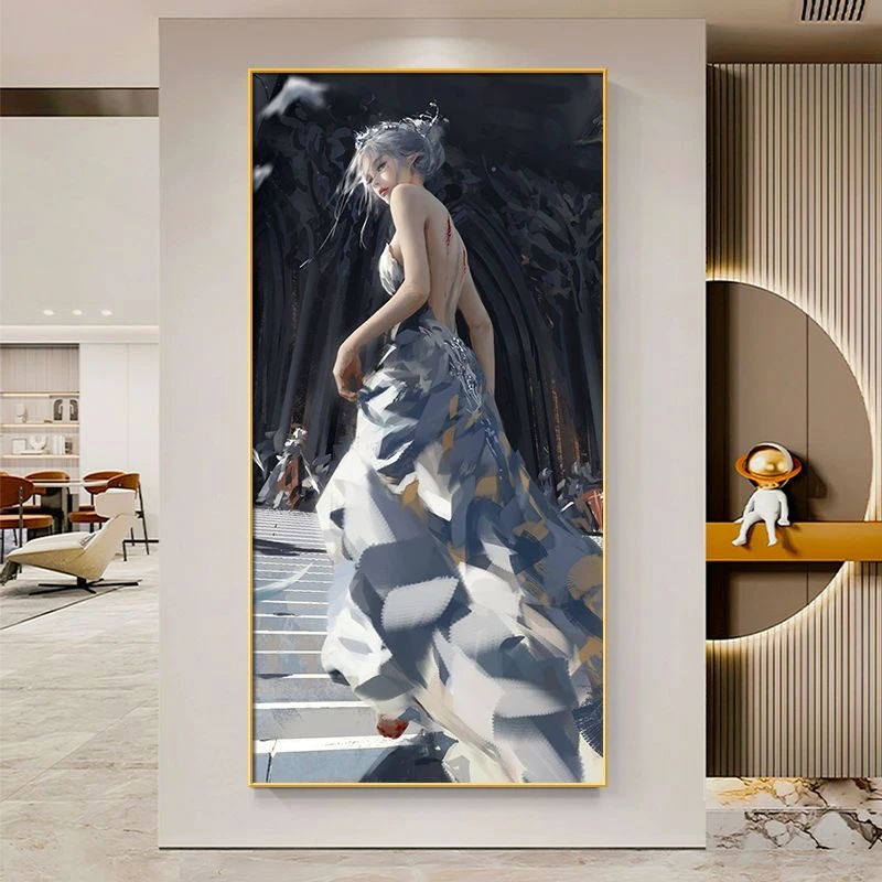 鬼刀动漫美女装饰画女生艺术画电竞酒店壁画卧室床头背景墙挂画