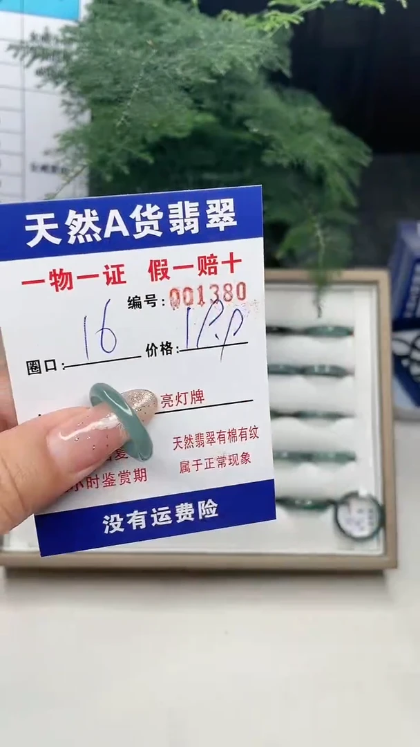 【闪购商品】翡翠戒指未镶嵌16*1380