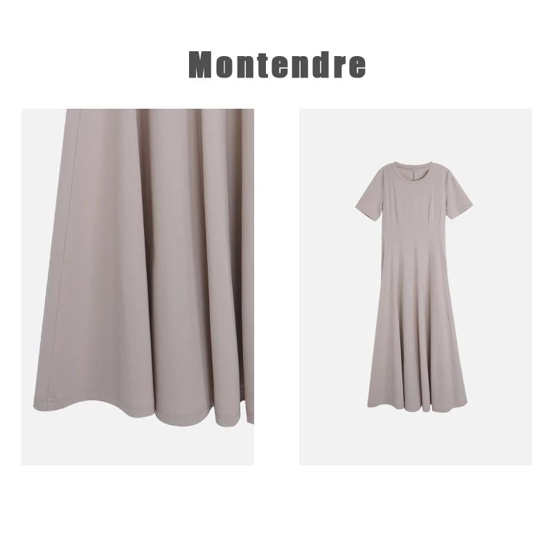 【TaKuMi】日系品牌 夏季新款 J 显瘦高腰气质百搭高级感修身连衣裙