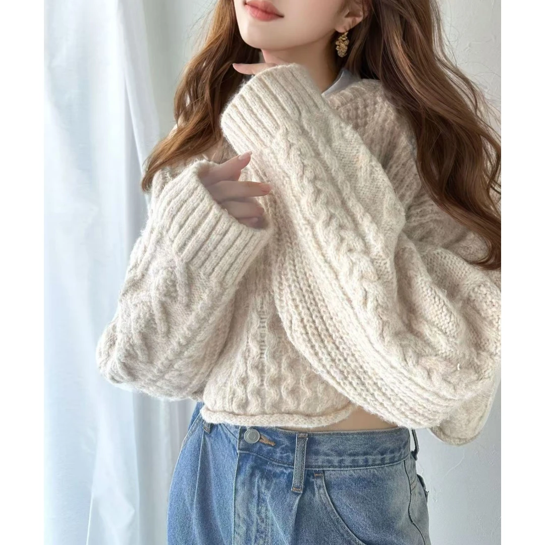 【Takumi】日系品牌 秋冬上新 C 时尚重工拼接百搭长袖针织毛衣