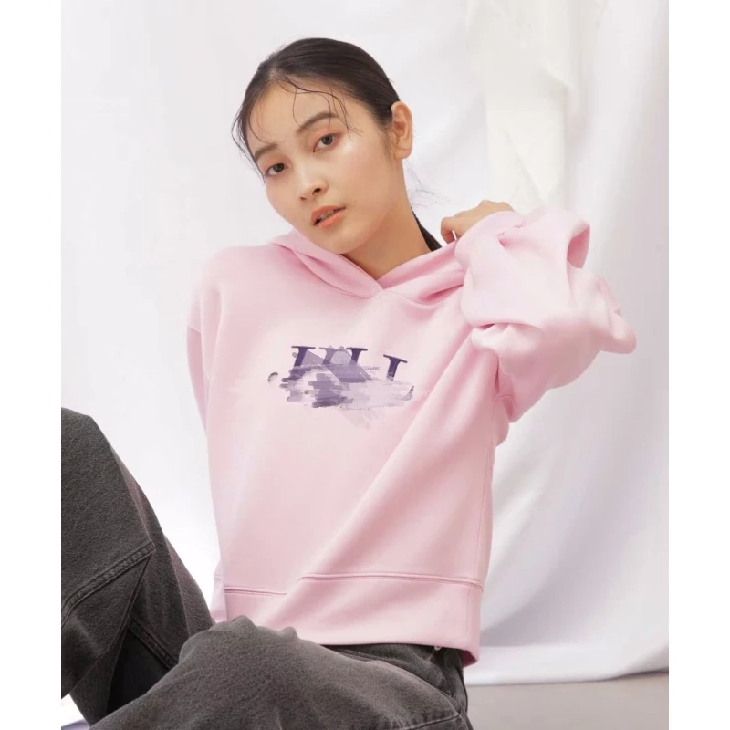 【TaKuMi】时尚女款百搭卫衣长袖运动休闲连帽宽松印花