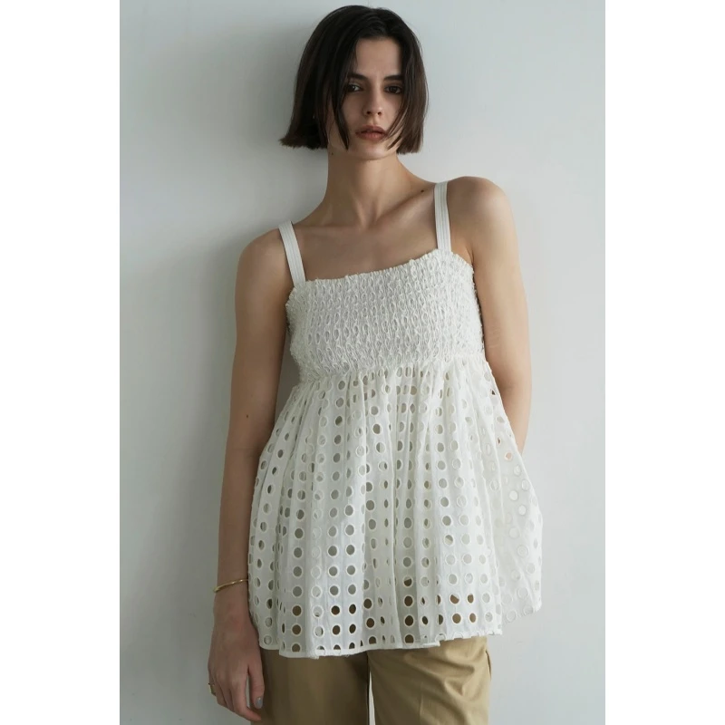 【TaKuMi】日系品牌 夏季新款 松本 时尚百搭短款吊带背心上衣