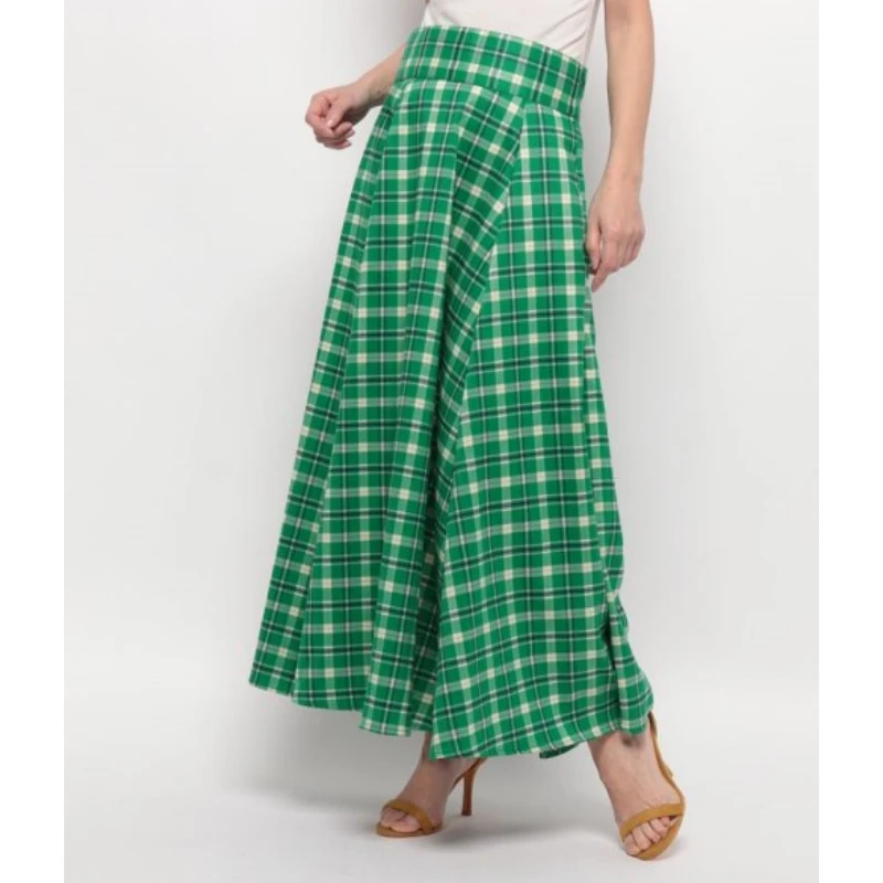 【TaKuMi】日系品牌 夏季人气款 N 格纹百搭高腰复古显瘦半身裙