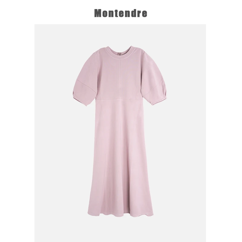 【Takumi】日系品牌 夏季新款 B 纯色简约百搭气质中长款连衣裙