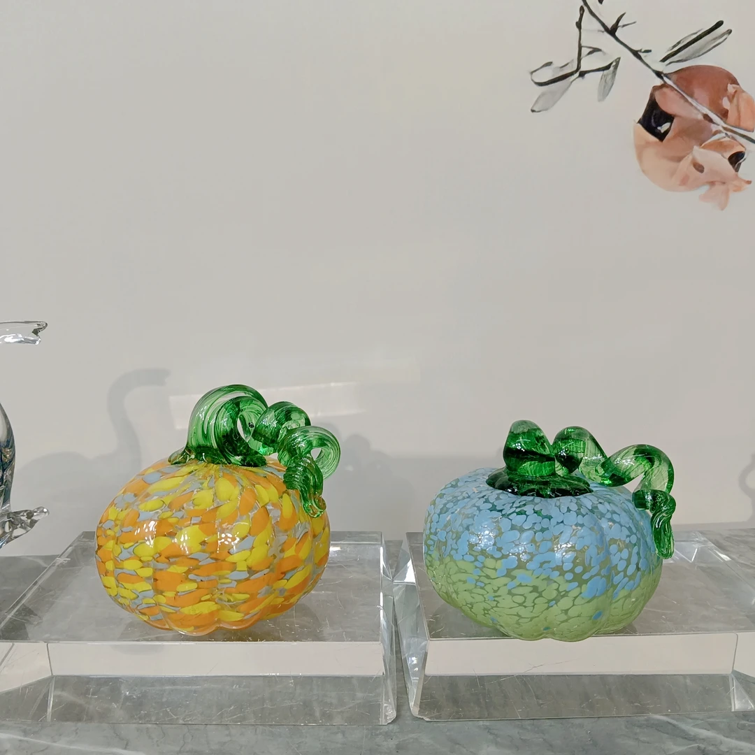 微瑕品 特价节日礼物捡漏手工制作琉璃南瓜一个摆件客厅桌面装饰