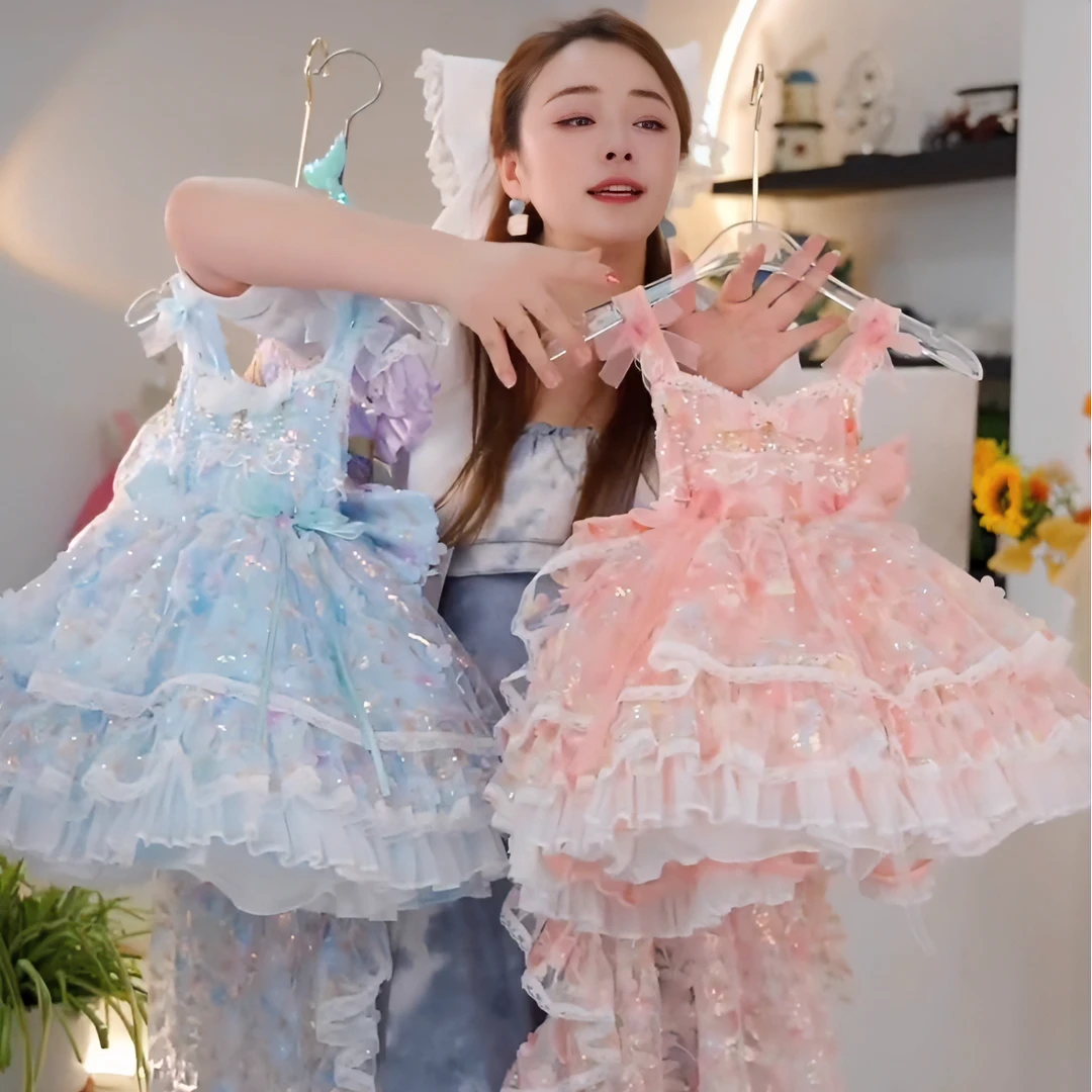 【618】2024新款女童洛丽塔公主裙小童宝宝韩版连衣裙夏装吊带裙子
