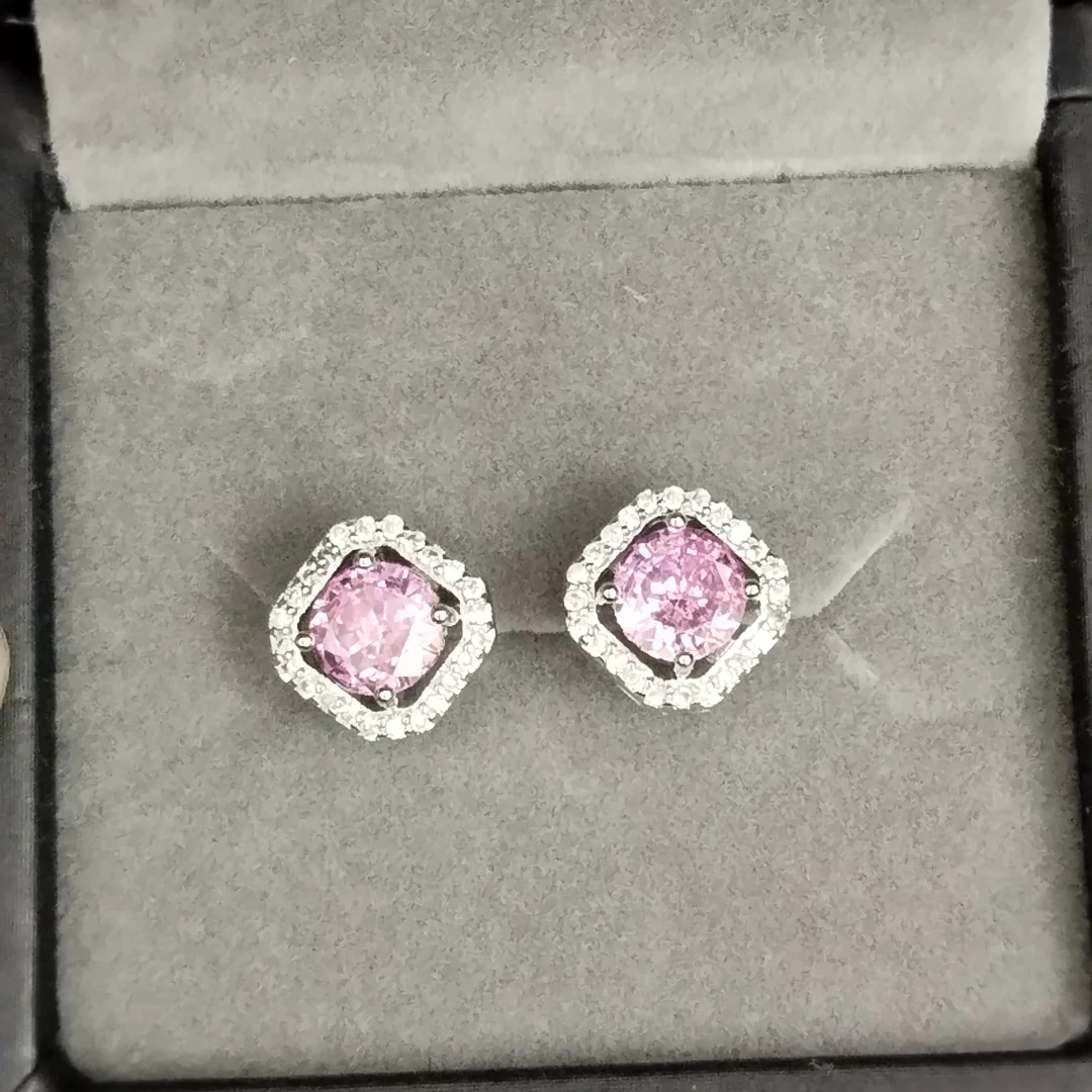 耳饰 气质轻奢时尚百搭经典彩色镶嵌df74