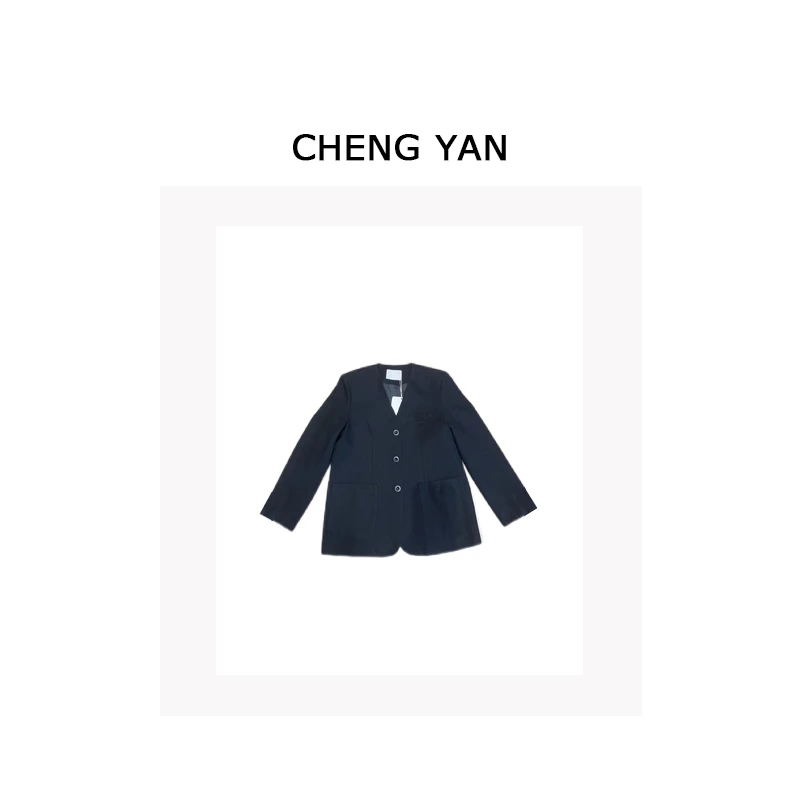 CHENGYAN三扣无领西服