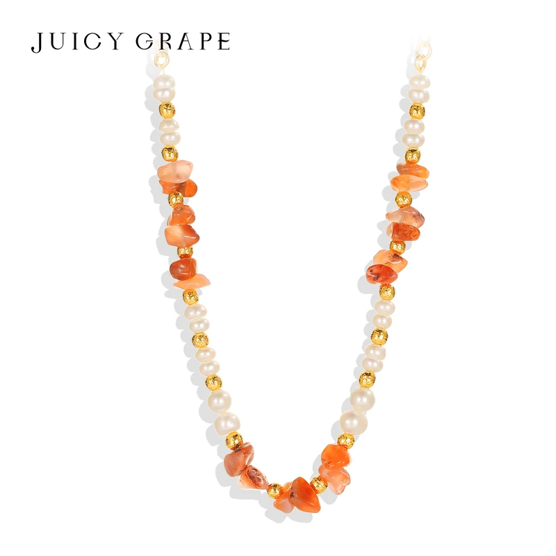 JuicyGrape 黄铜珐琅项链 余霞成绮项链女小众原创设计感锁骨链