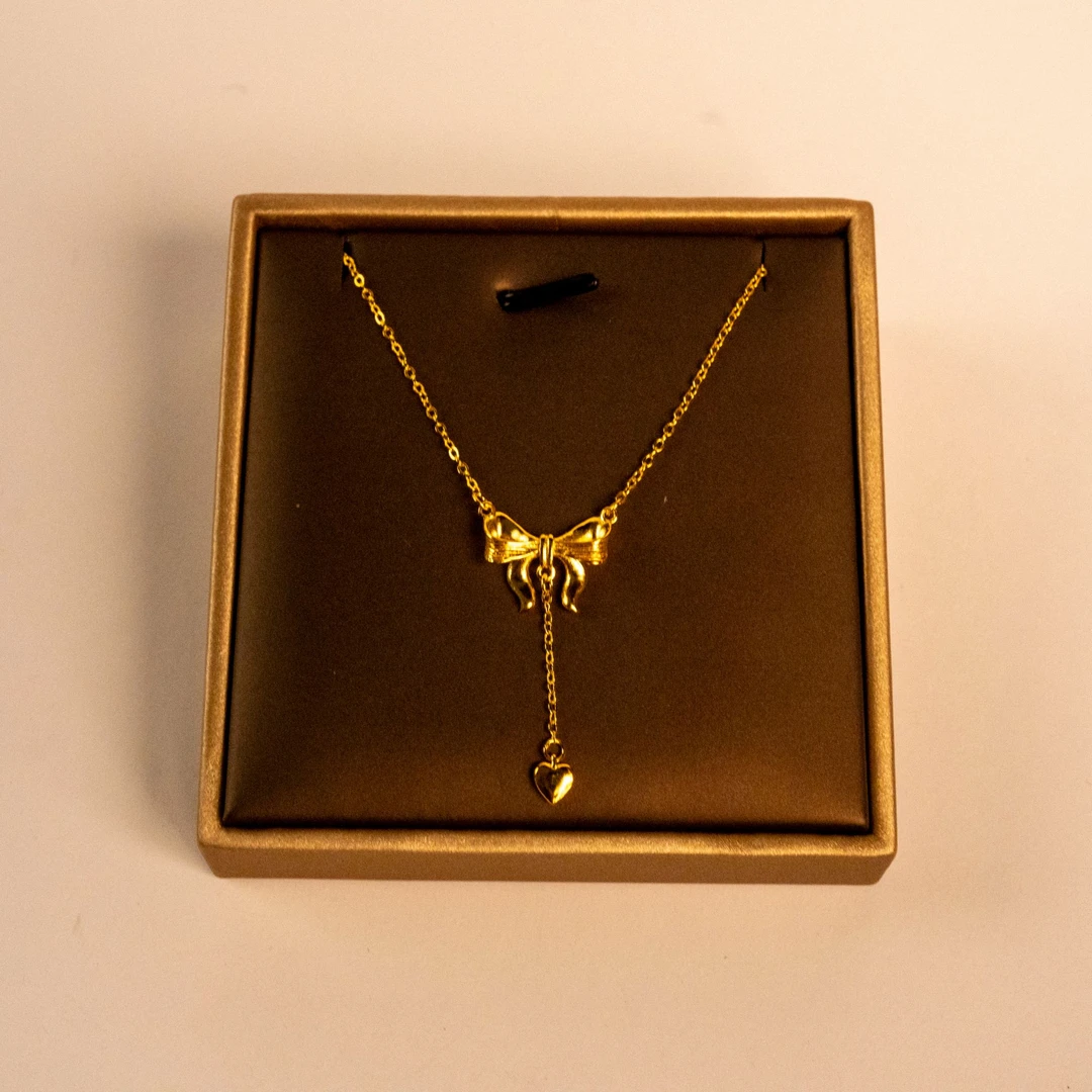 吊坠足银 外包金在逃公主套链气质轻奢时尚百搭坠链金色精致