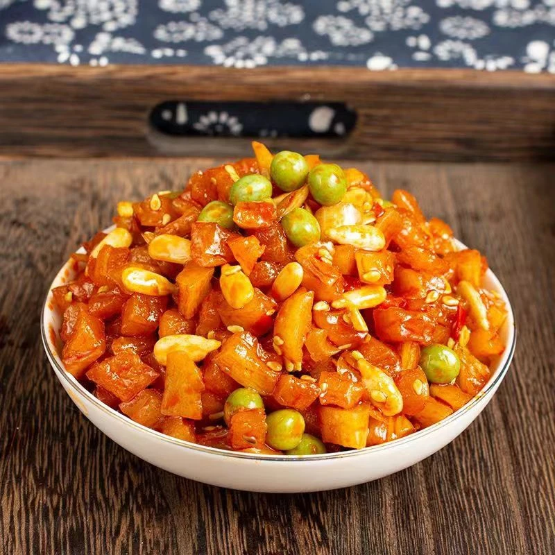 五仁酱丁开味菜萝卜丁酱菜香辣香脆咸菜微辣下饭菜开袋即食榨菜