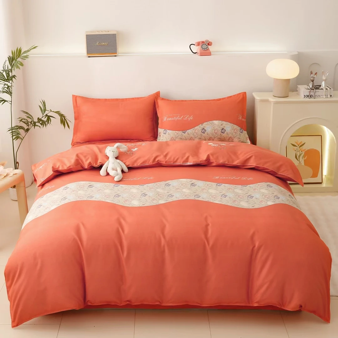 【盛典花枝】200*230cm双人加厚简约单人亲肤斜纹床单