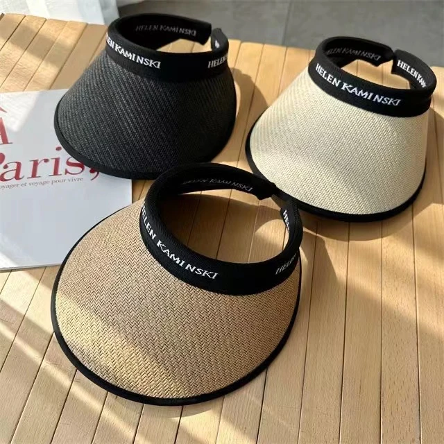 草编遮阳空顶帽 防晒百搭帽 户外骑行防晒帽 百搭大帽檐防晒帽 LH