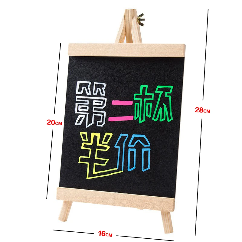 桌面黑板迷你记事板可擦广告牌商用地摊用展示板写字板立式留言板