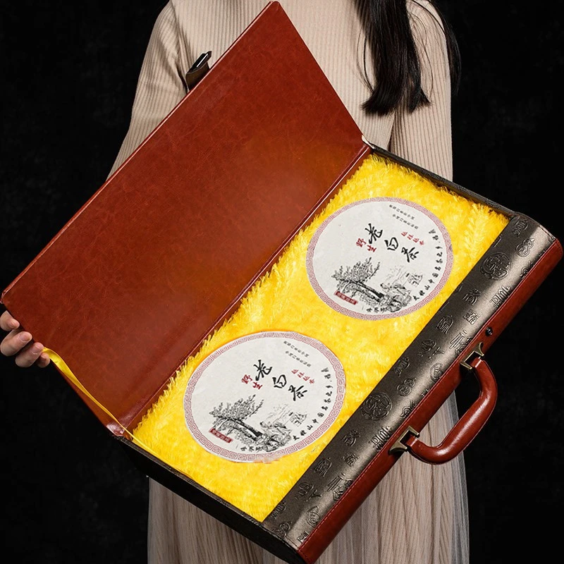 福鼎白茶枣香型陈年老白茶高档茶叶礼盒装节日送礼长辈亲戚礼品茶