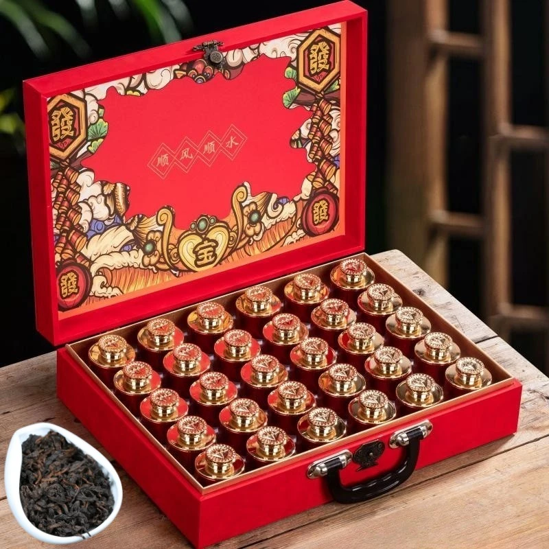 岩茶大红袍乌龙茶新茶正宗武夷山茶叶高档罐装礼盒装过节送礼礼品