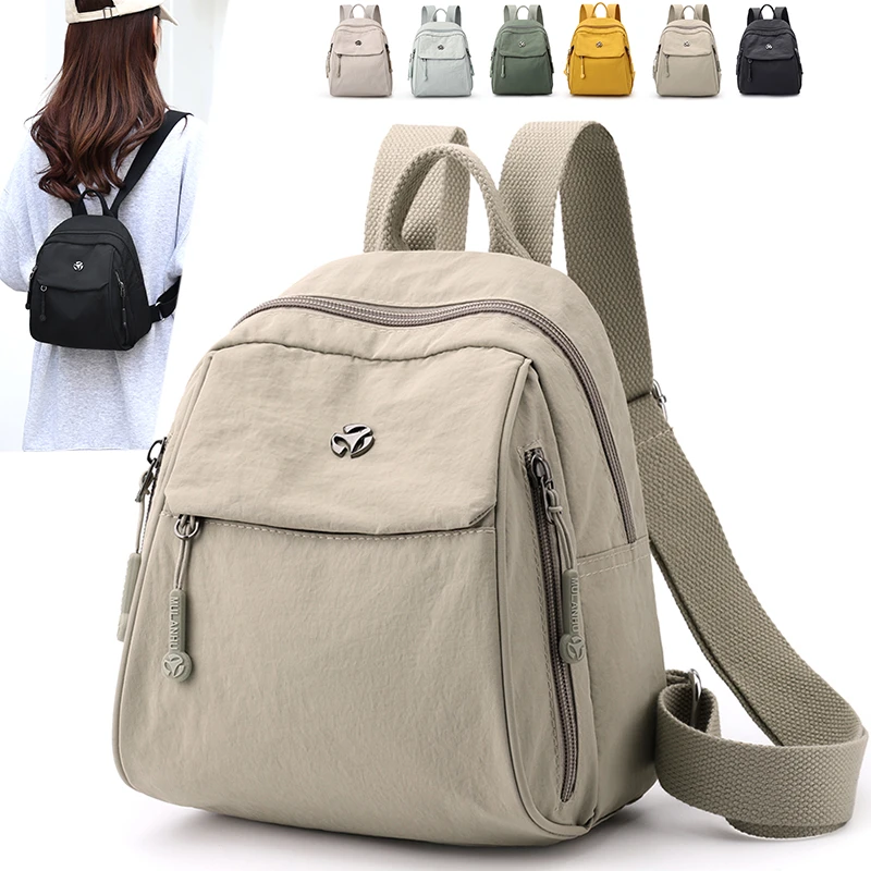 805 女士双肩包韩版时尚轻便迷你多隔层时尚百搭通勤防泼水斜挎包