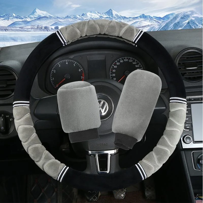 适用雪佛兰科鲁泽rs科沃兹赛欧3迈锐宝xl创酷方向盘套冬季毛绒